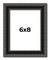 Photo Size Antique Black Picture Frame - UV Acrylic, Foam Board Backing, Hanging Hardware